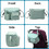 Muka Universal Hanging Bag Light Green Storage Bag, Hands Free Walker Bag for Travel & Outdoor Activities
