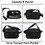 MUKA Custom Printed Waist Bag for Women Men, Black Fanny Pack for Outdoor Use, Add Your Logo