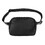 Muka Waist Bag Unisex Fanny Pack, Adjustable Belt Purse Black Sling Bag for Workout Shopping Travel
