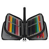 TOPTIE 72 Slots Portable Pencil Bag, Multi-Layer Oxford Pencil Case for Colored Pencils Makeup Brush