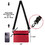 TOPTIE Small Crossbody Bag Purse, Unisex Oxford Cloth Tool Pouch Bag with Zipper - Black