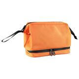 TOPTIE Double Layers Travel Bag for Toiletries, Unisex Wide-Open Makeup Bags with Handle