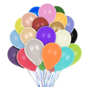 Aspire Matte Latex Balloons 100 Pcs 12 Inch, Bulk Pack of Party Balloons for Birthday Baby Shower Wedding Festival Arch Decoration