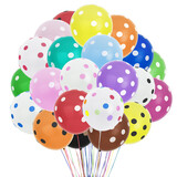 Aspire 100 Pcs 12 Inch Dots Cow Tiger Zebra Leopard Balloons, Patterned Jungle Aniaml Matte Latex Balloons