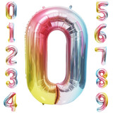 Aspire 40 Inch Number Balloons, Reusable 0-9 Aluminum Large Foil Number Balloons for Birthday Party, Commemoration Day, Anniversary Decoration