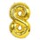 Aspire 40 Inch Number 8 Balloons, Reusable Aluminum Foil Number Balloons for Birthday Party Commemoration Day Anniversary Decoration - Gold