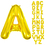 Aspire 16 Inch Letter A Balloons, Reusable Foil Letter Balloons for Birthday Party Baby Shower Graduation Ceremony Wedding Anniversary Decoration - Gold