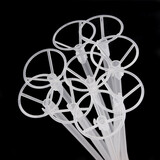 Aspire 50 Pcs Clear Balloon Sticks with Cups 15.75 Inch Long Plastic Holders for Anniversary Wedding Party