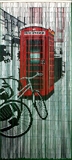 Bamboo54 5283 Retro Red Phone Booth Bamboo Curtain