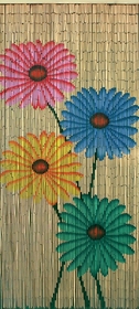 Bamboo54 Quad Flowers Curtain