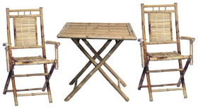 Bamboo54 5453 Bamboo square 3 piece bistro set