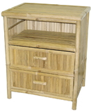 Bamboo54 5478 Bamboo table / night stand with 2 drawers