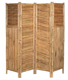 Bamboo54 5859 4 Panel Bamboo Screen Middle Diagonal