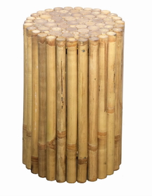 Bamboo54 Rustic Round Bamboo Side Table / Stool