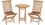 Bamboo54 TF4 2 Folidng Chair and 1 Octangonal Table