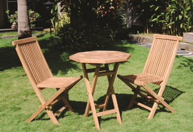 Bamboo54 TF4 2 Folidng Chair and 1 Octangonal Table