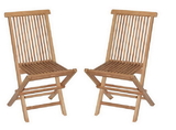 Bamboo54 TF8 Set of 2 Teak Folding Chairs