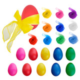 TOPTIE Musical Instrument for Kids 24 Egg Shakers 24 Play Scarves, Toddler Sensory Toys Easter Decoration