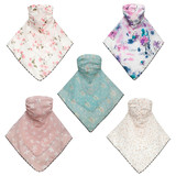 TOPTIE Women Face Scarf, Floral Chiffon Neck Gaiters for Sunlight Avoidance & Dust Proof
