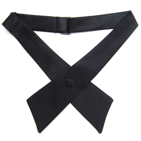 TOPTIE Adjustable Solid Color Criss-Cross Bow Tie, School Uniform Cross Necktie