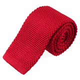 TOPTIE Men's Skinny Square Bottom Knit Tie, Adult Solid Color Tie