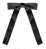 TOPTIE Black Satin Cute String Bow Tie, Bowknot Tie For Girls