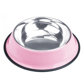Brybelly 72oz. Pink Stainless Steel Dog Bowl