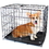 Brybelly 42" X-LARGE Dual-Door Folding Pet Crate with Removable Liner