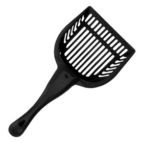 Brybelly Black Cat Litter Scoop with Reinforced Comfort Handle