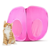 Brybelly Pink Pop-Up Cat Play Cube with Storage Bag