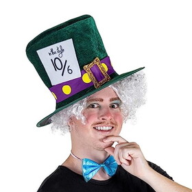 Brybelly Mad Hatter Halloween Accessory Kit - with Purple Ribbon