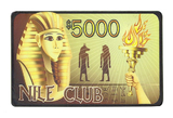 Brybelly Roll of 25 - $5000 Nile Club 40 Gram Ceramic Poker Plaque