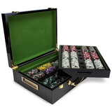 Brybelly 500ct Claysmith Poker Knights Chip Set in Hi-Gloss Wood Case