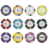 Brybelly Poker Knights 13.5 Gram Poker Chips Sample Pack - 12 Chips