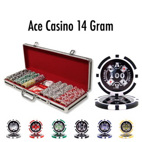 Brybelly 500 Ct - Pre-Packaged - Ace Casino 14 Gram - Black Aluminum