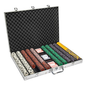 Brybelly Pre-Pack - 1000 Ct Ace King Suited Chip Set Aluminum Case