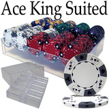 Brybelly Pre-Pack - 200 Ct Ace King Suited Chip Set Acrylic Tray Case