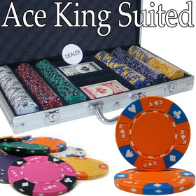 Brybelly Pre-Pack - 300 Ct Ace King Suited Chip Set Aluminum Case