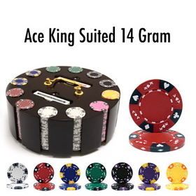 Brybelly 300 Ct - Pre-Packaged - Ace King Suited 14 G Wooden Carousel