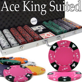 Brybelly Pre-Pack - 500 Ct Ace King Suited Chip Set Aluminum Case