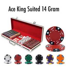 Brybelly 500 Ct - Pre-Packaged - Ace King Suited 14 G Black Aluminum
