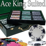Brybelly Pre-Pack - 500 Ct Ace King Suited Chip Set Hi Gloss Case