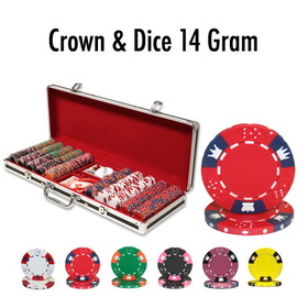 Brybelly 500 Ct - Pre-Packaged - Crown & Dice 14 G - Black Aluminum