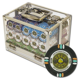 Brybelly 600Ct Claysmith Gaming "Gold Rush" Chip Set in Acrylic Case
