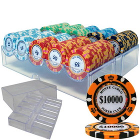 Brybelly Pre-Pack - 200 Ct Monte Carlo Chip Set in Acrylic Tray Case