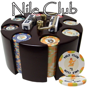 Brybelly 200 Ct Standard Nile Club Chip Set in Wooden Carousel