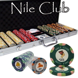 Brybelly 500 Ct Standard Breakout Nile Club Chip Set - Aluminum Case