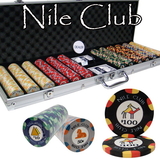 Brybelly 600 Ct Standard Breakout Nile Club Chip Set - Aluminum Case