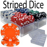 Brybelly 200 Ct - Pre-Packaged - Striped Dice 11.5G - Acrylic Tray