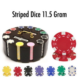 Brybelly 300 Ct - Pre-Packaged - Striped Dice 11.5 G Wooden Carousel